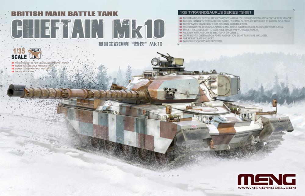 1/35 British Main Battle Tank Chieftain Mk10 Plastic Model Kit