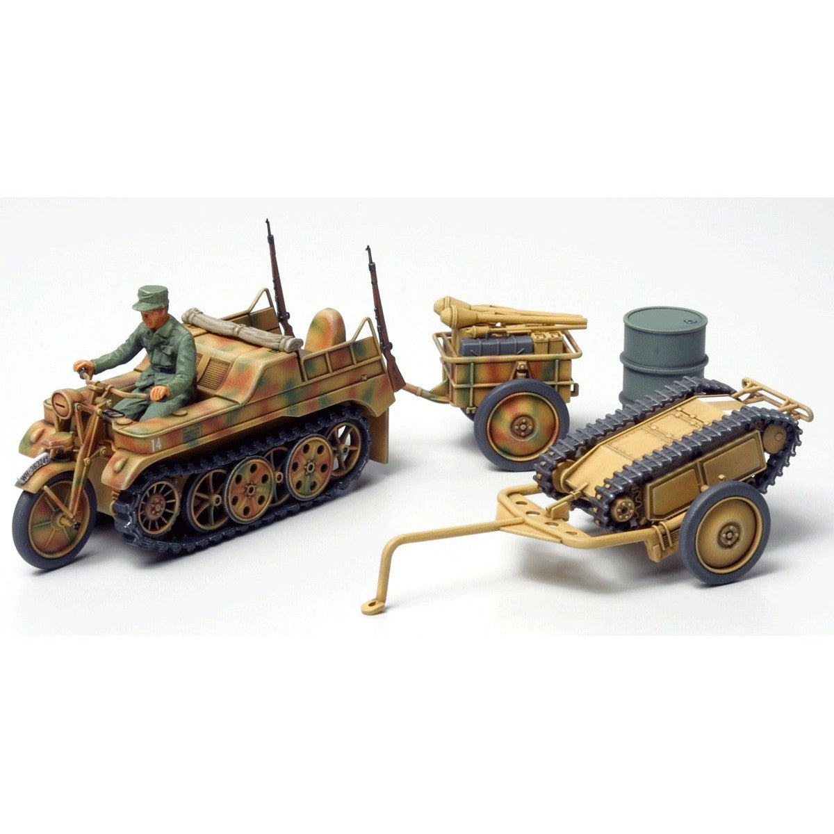 148 Sd.Kfz.2 Kleines Kettenkraftrad w/  Infantry Cart and Goliath Demolition Vehicle