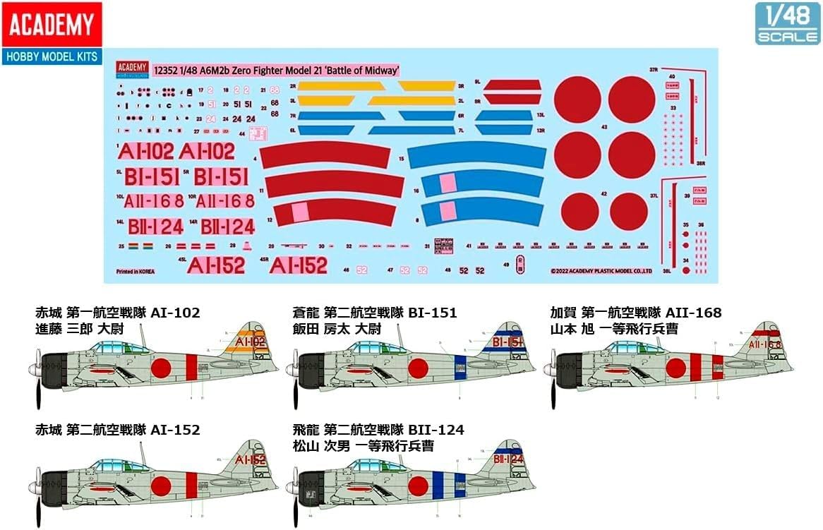 1/48 A6M2B Zero Fighter Model 21 ''Battle of Midway''