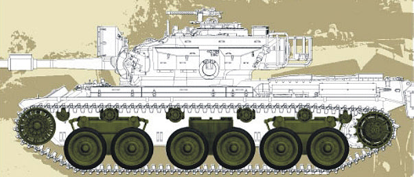 1/35 Suspension & Wheels For Centurion (Workable) Plastic Model Kit