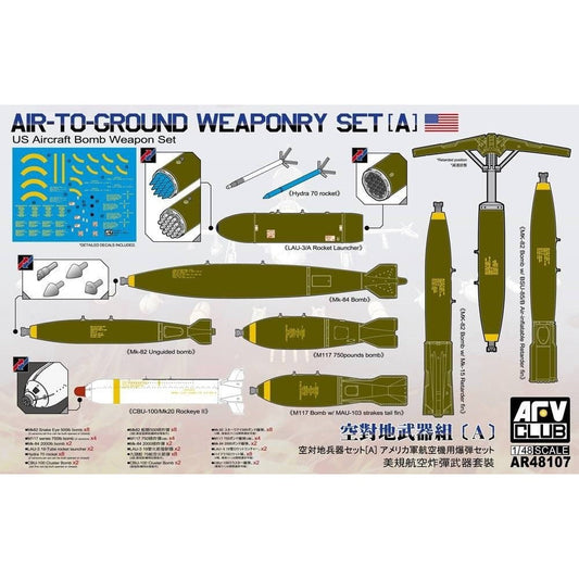1/48 Air-To-Ground Weaponry Set (A) Plastic Model Kit