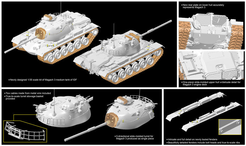 1/35 IDF Magach 3 Plastic Model Kit
