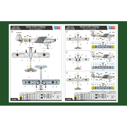 1/35 Fieseler Fi-156 C-3 Skiplane Plastic Model Kit