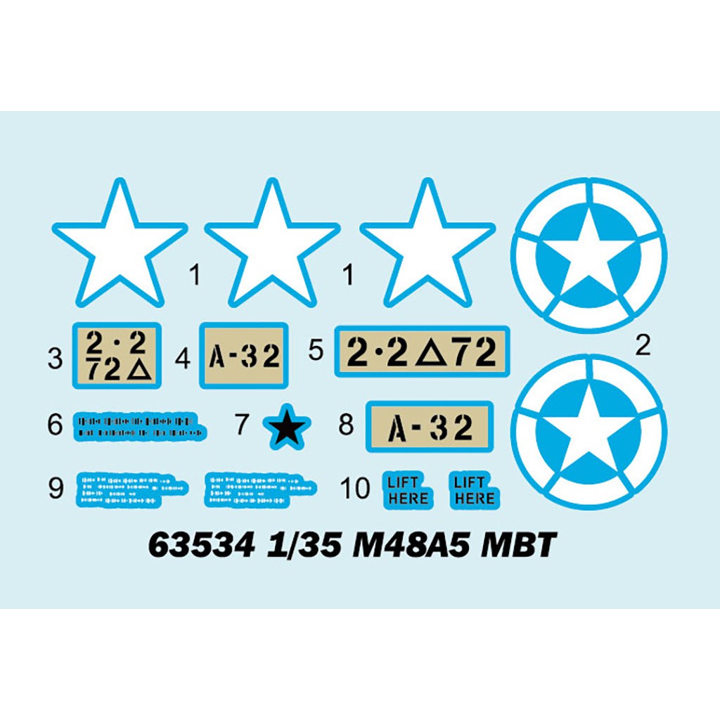 1/35 M48A5 MBT Plastic Model Kit