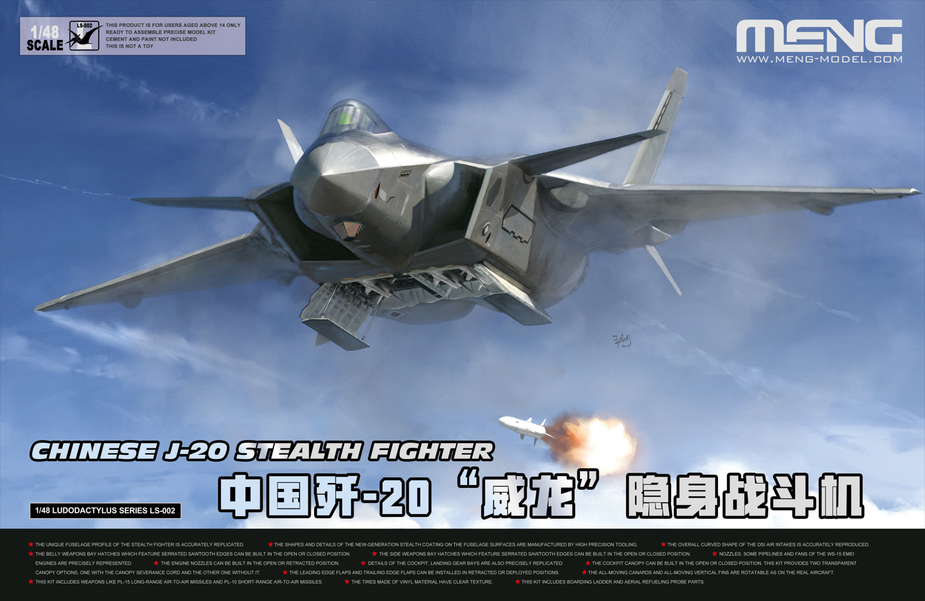 1/48 Chinese J-20 Stealth Fighter Plastic Model Kit