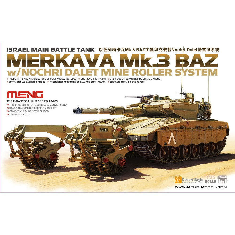 1/35 Israel Main Battle Tank Merkava Mk.3 BAZ with Nochri Dalet Mine Roller System