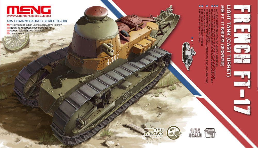 1/35 French FT-17 Light Tank (Cast Turret)