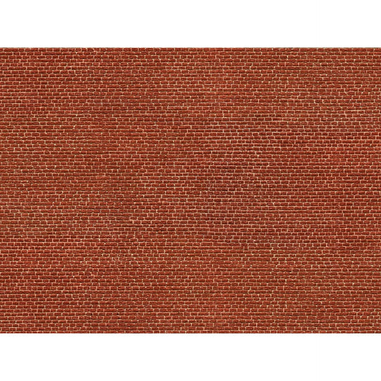HO 3D Cardboard Sheet   Clinker   Red