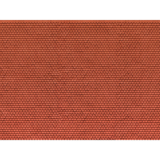 HO 3D Cardboard Sheet   Plain Tile   Red