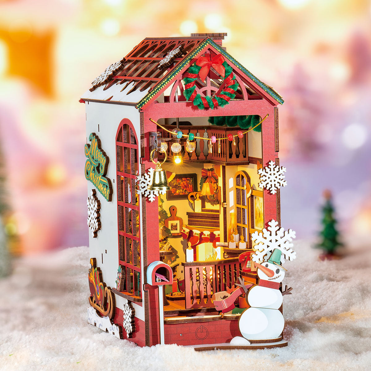 DIY Bookends Kit Christmas Indoor Scene
