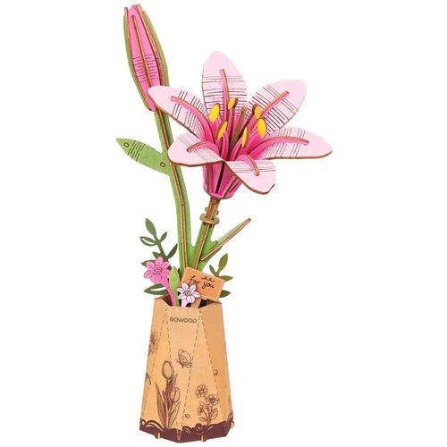 Wood Bloom Pink Lily