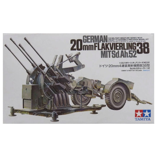 1/35 German 20mm Flakvierling 38  MITSd.Ah.52