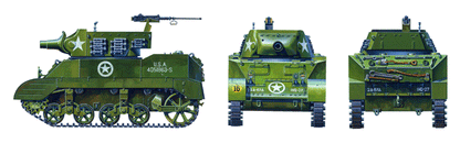 1/35 US Howitzer Motor Carriage M8   Awaiting Orders   Set w/ 3 Figures