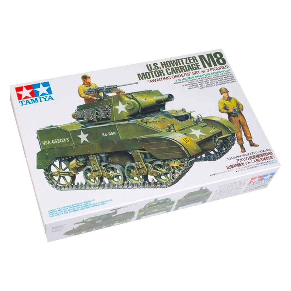 1/35 US Howitzer Motor Carriage M8   Awaiting Orders   Set w/ 3 Figures