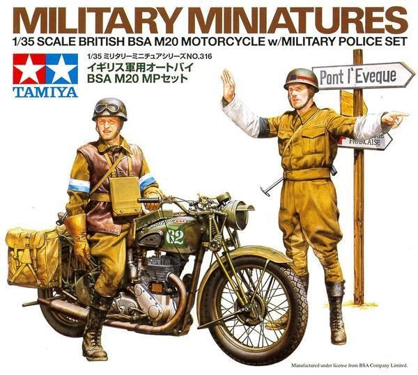 1/35 British BSA M20 Motorcycle w/  Military Police Set