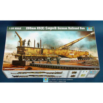 00207 1/35 280mm K5 E Leopold German Rail Road Gun Plastic Model Kit