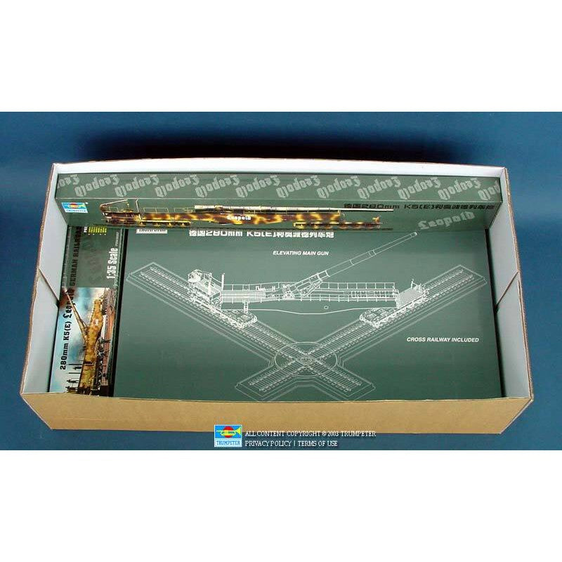 00207 1/35 280mm K5 E Leopold German Rail Road Gun Plastic Model Kit