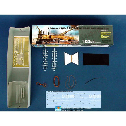 00207 1/35 280mm K5 E Leopold German Rail Road Gun Plastic Model Kit