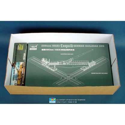 00207 1/35 280mm K5 E Leopold German Rail Road Gun Plastic Model Kit