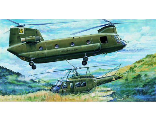 05104 1/35 Helicopter  CH47A CHINOOK Plastic Model Kit