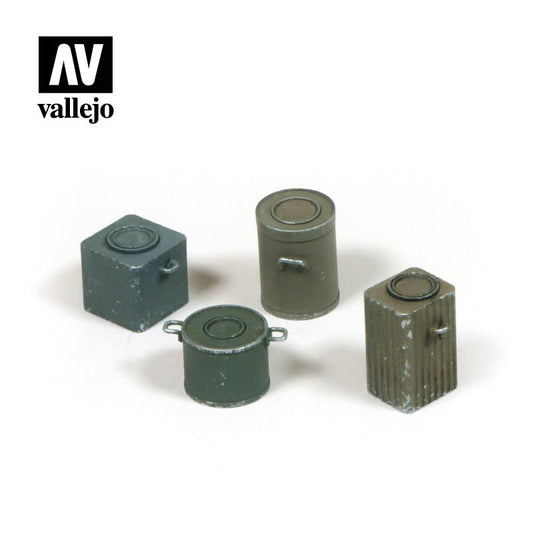 SC224 WWII German Food Containers Diorama Accessory